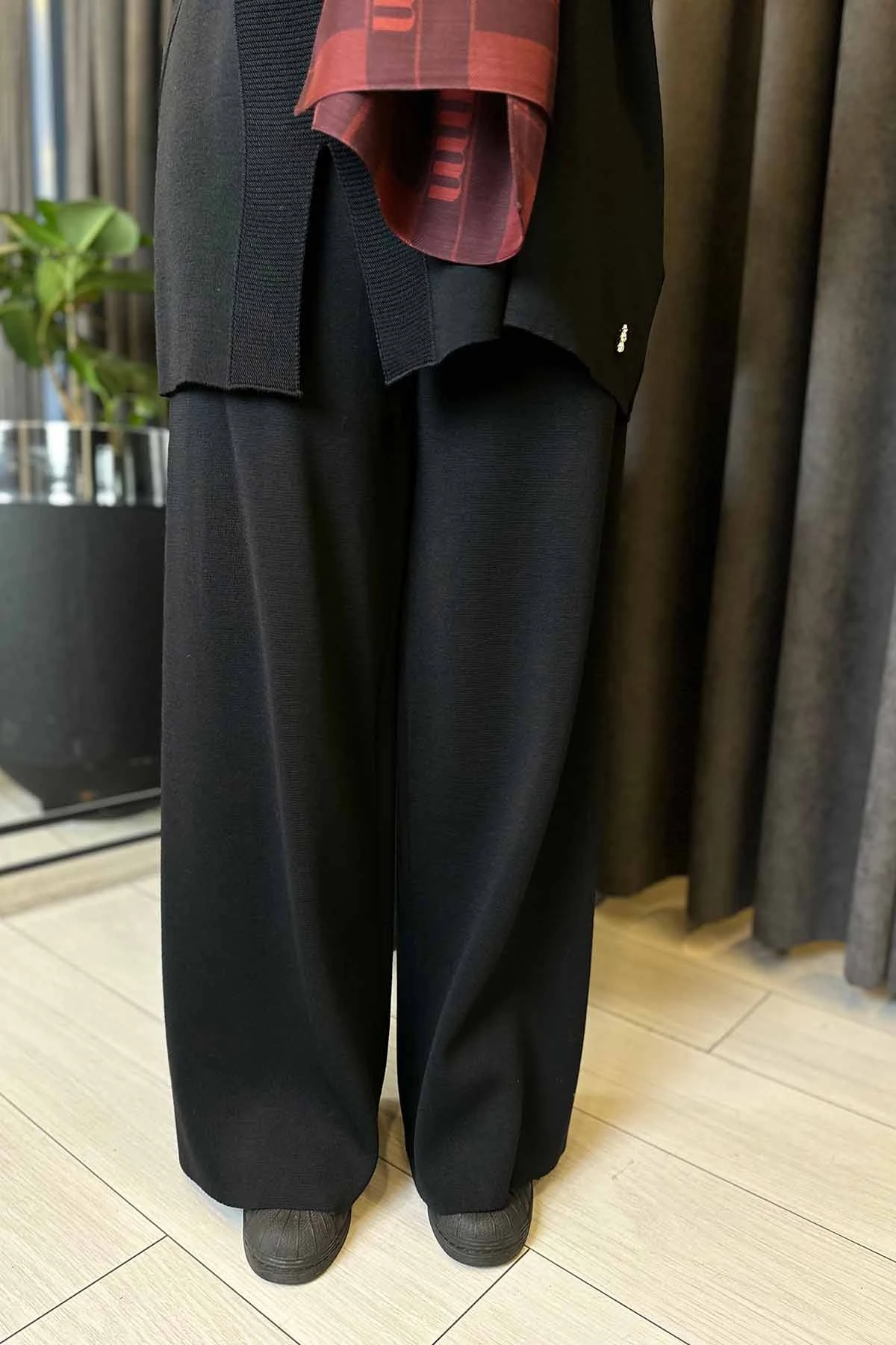 BOL PAÇA TRİKO PANTOLON - Black