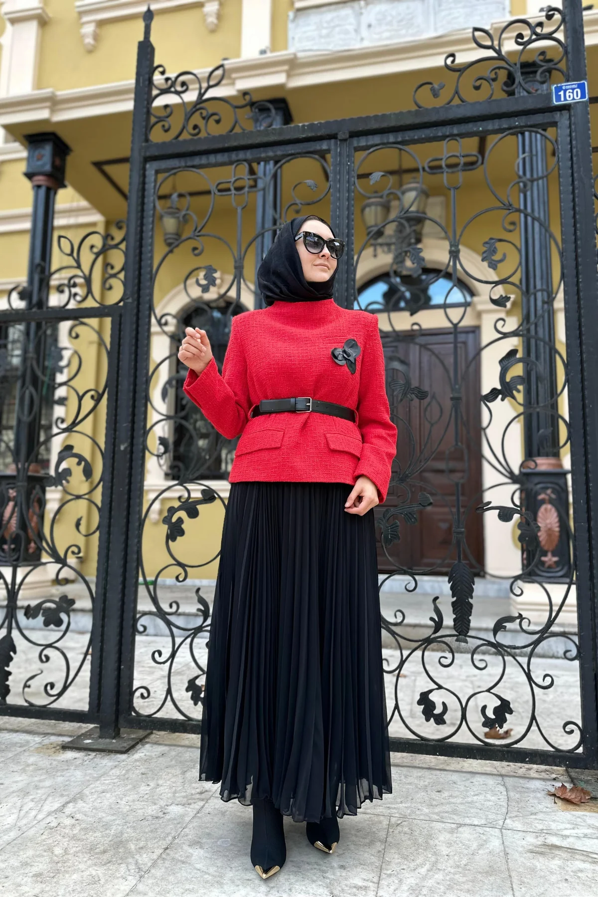 Tüvit Ceketli Etek Takım