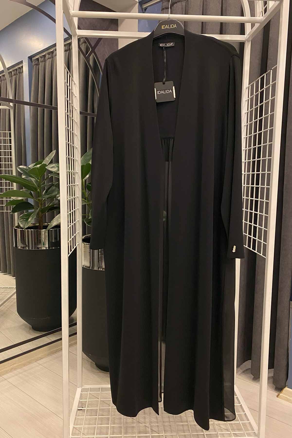 SIRTI ŞİFON DANTELLİ DETAYLI HIRKA