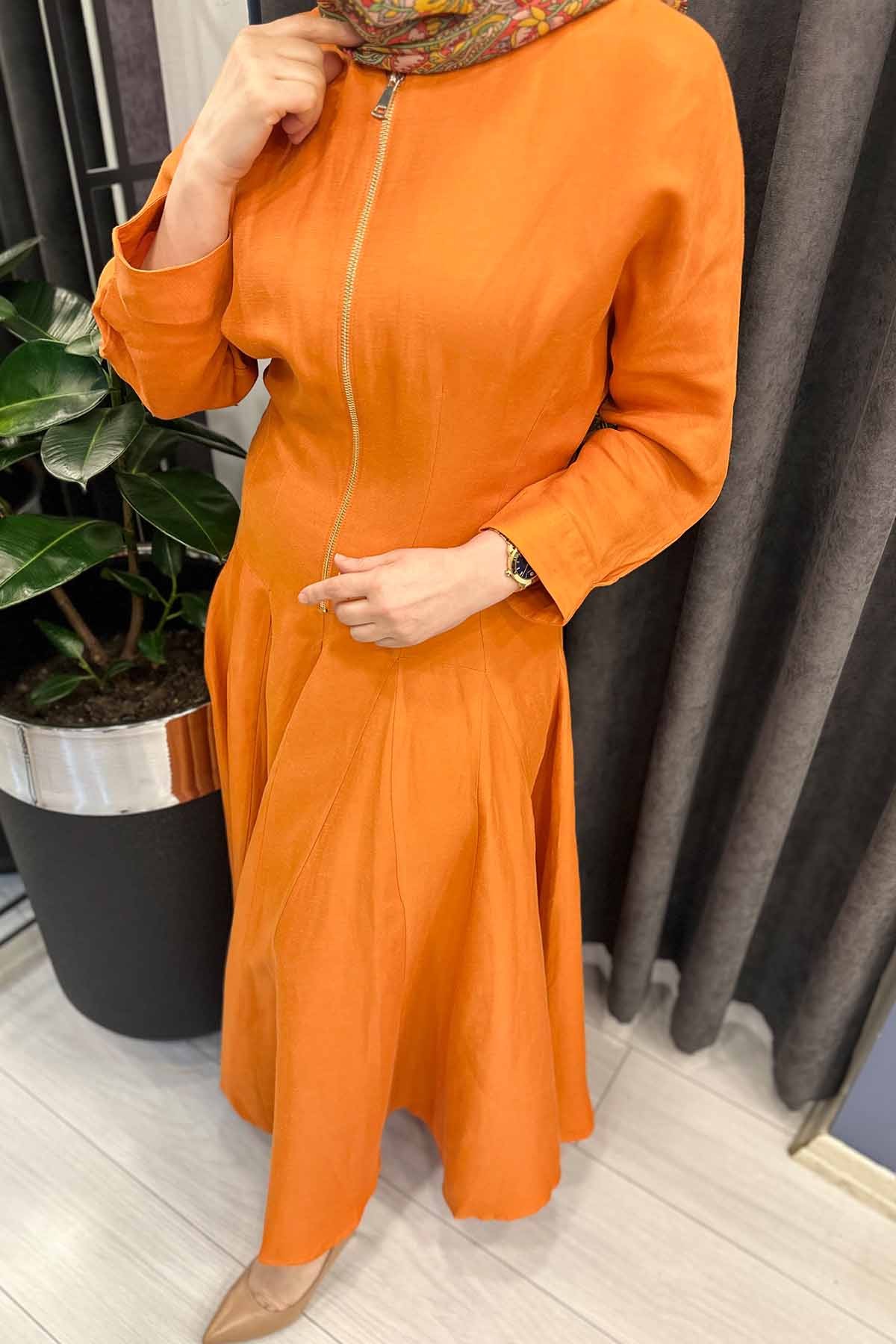 FERMUARLI KLOŞ ELBİSE