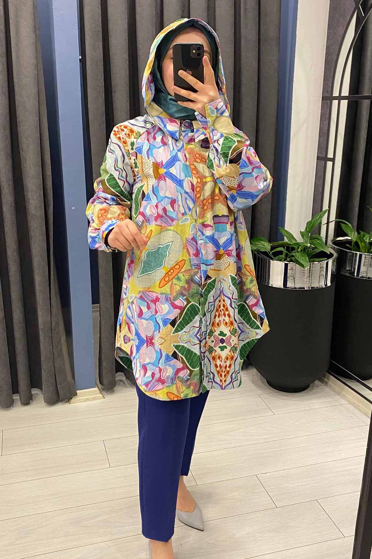 DESENLİ POPLİN GÖMLEK