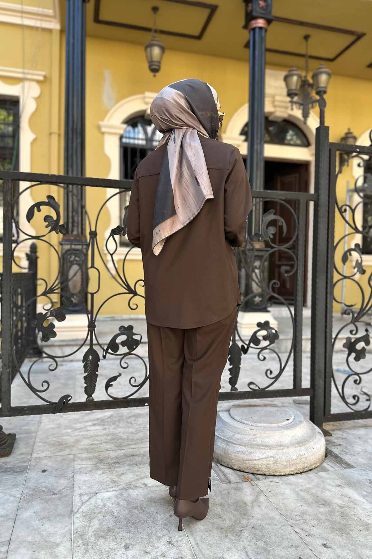 NAKIŞ TAŞ İŞLEMELİ PANTOLON
