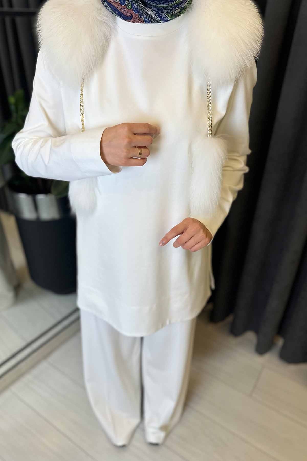 YAKASI ZİNCİR KÜRKLÜ ÇELİK TAKIM