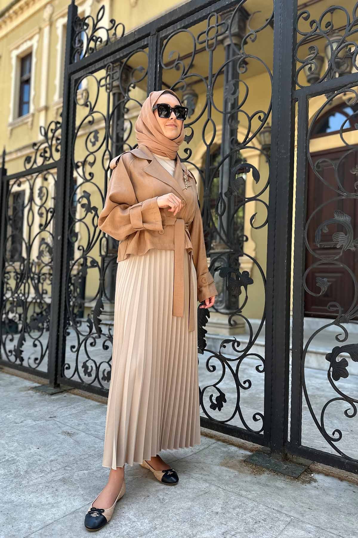 TENCEL KISA TRENÇ CEKET