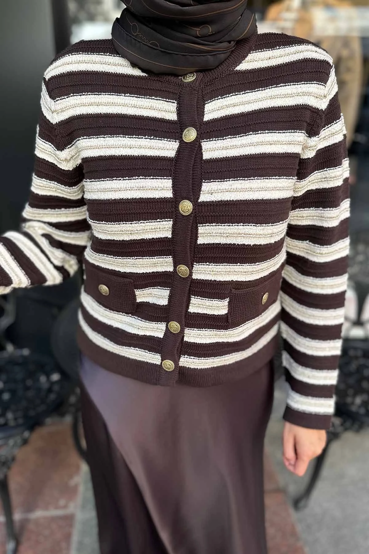 ÇİZGİLİ TRİKO HIRKA