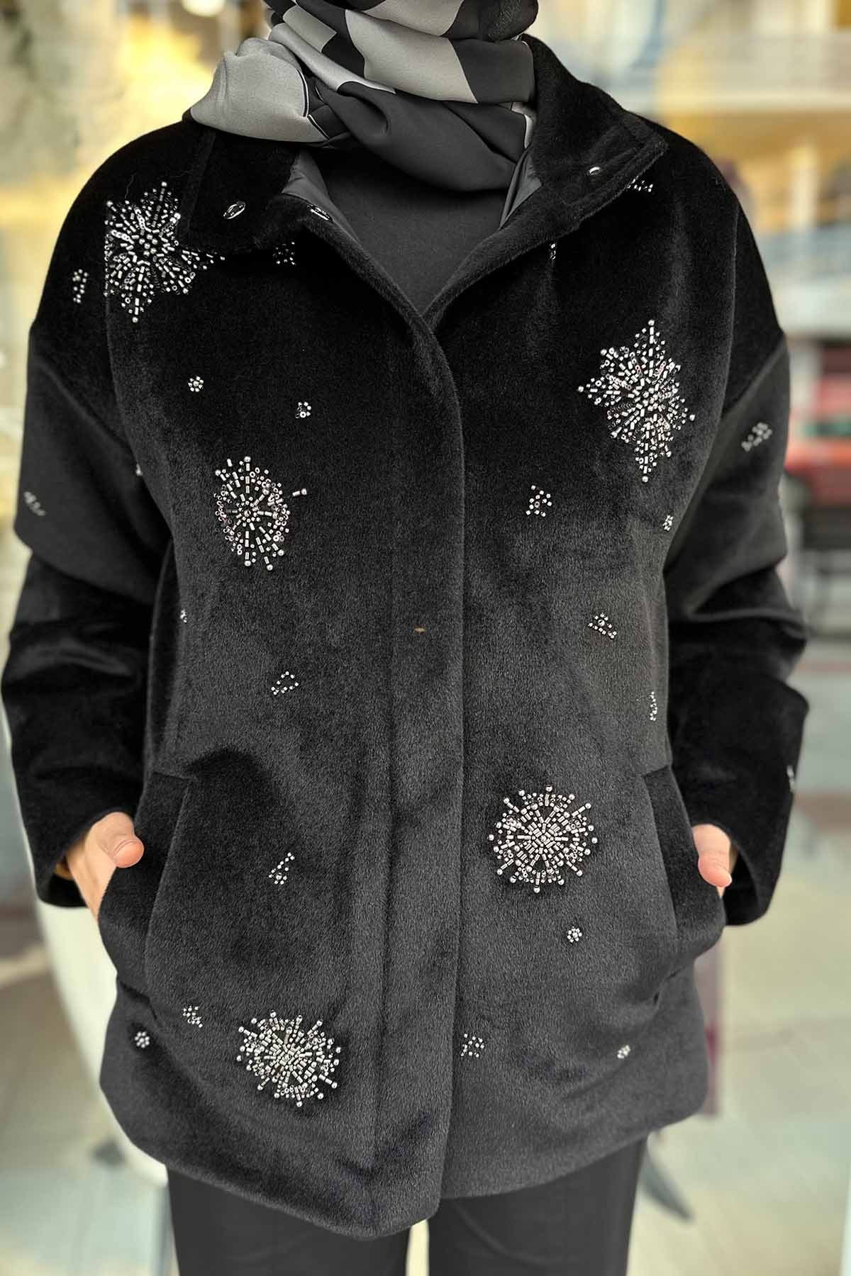 NAKIŞ İŞLEMELİ MONT