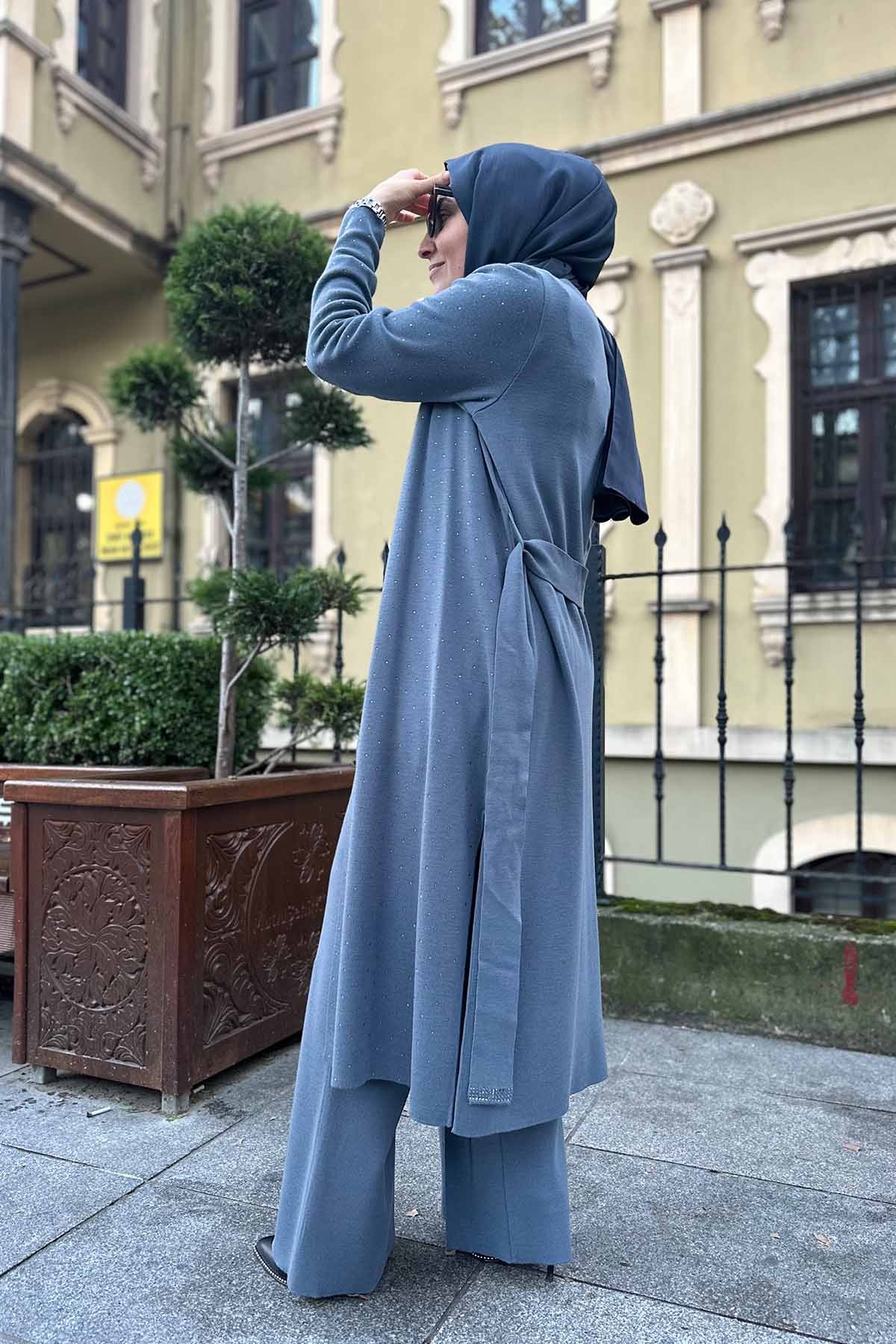 PAÇASI TAŞLI TRİKO PANTOLON