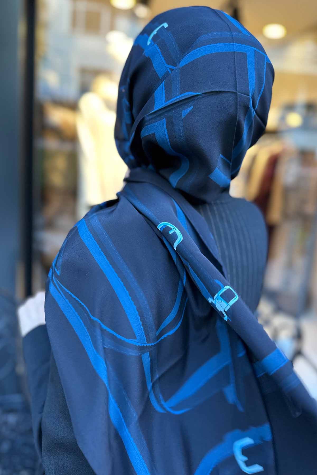 NAVY BLUE BELT ŞAL