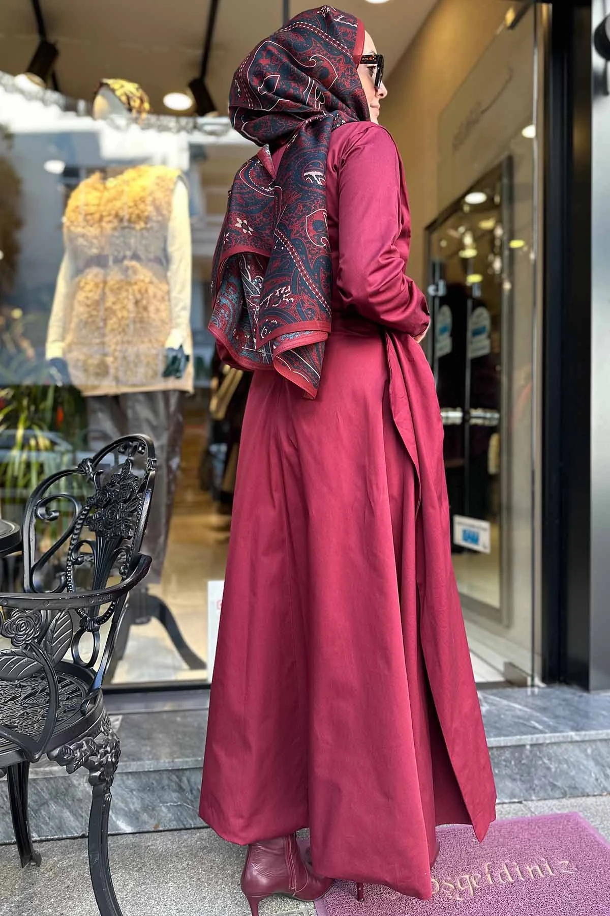 FİYONKLU KOTON ELBİSE