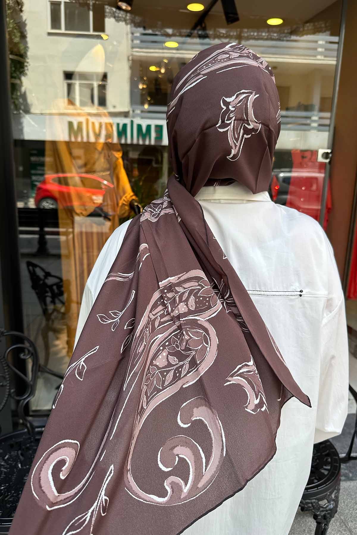 BROWN BLOOM ŞAL