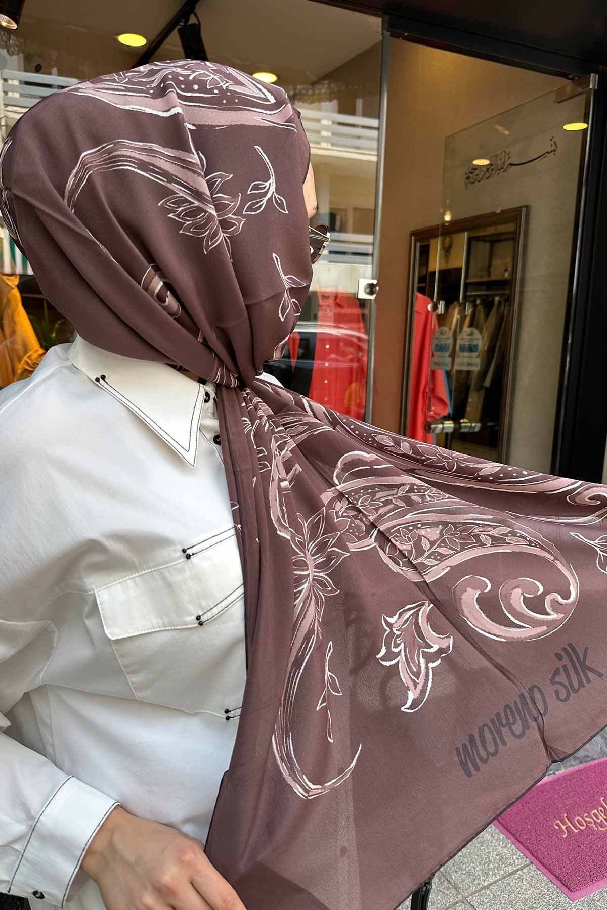 BROWN BLOOM ŞAL