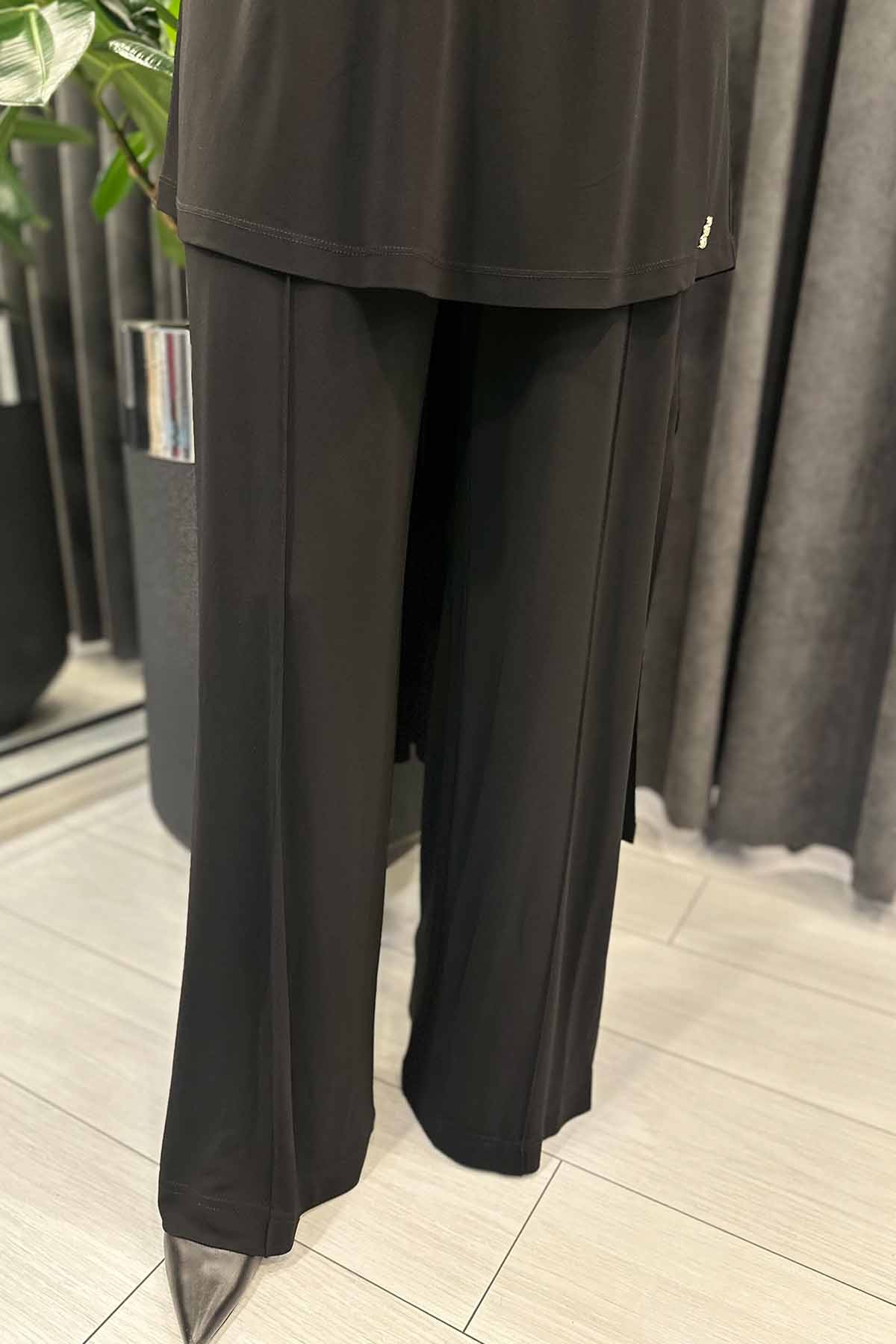 ÖNÜ DİKİŞ DETAYLI BOL PAÇA KUMAŞ PANTOLON