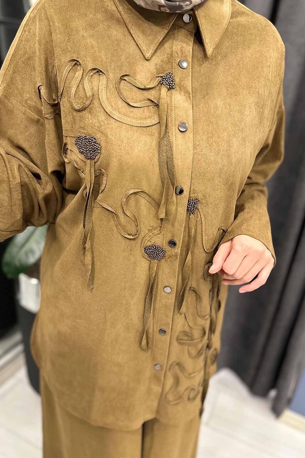 LASE NAKIŞLI PANTOLONLU TAKIM