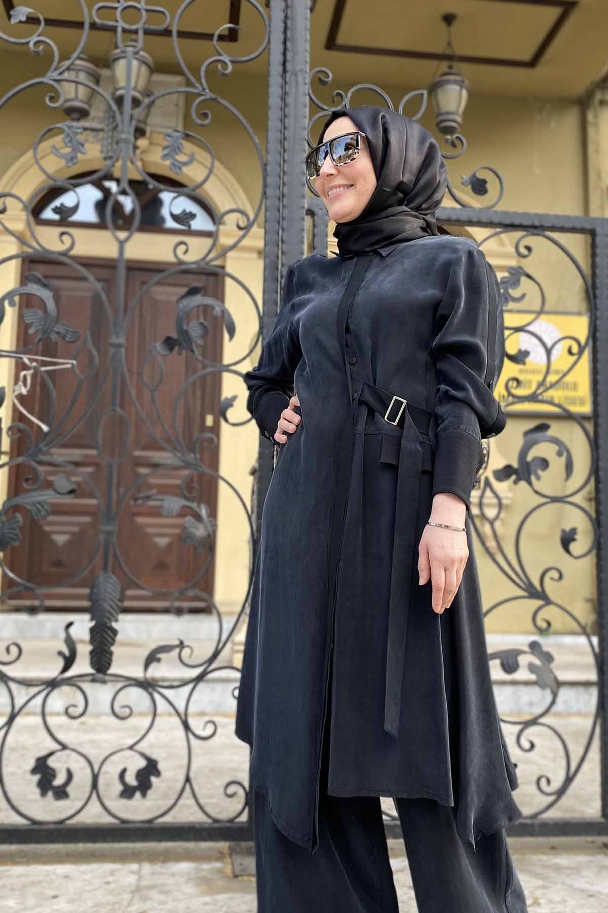 BAĞLAMA DETAYLI CUPRA TUNİK
