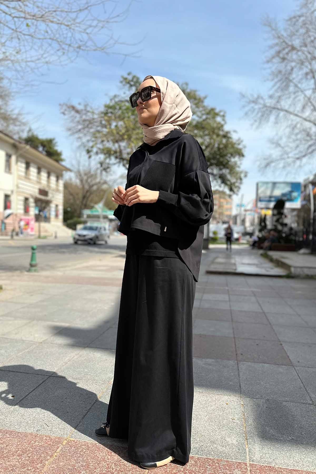 BOL PAÇA PAMUKLU KUMAŞ PANTOLON