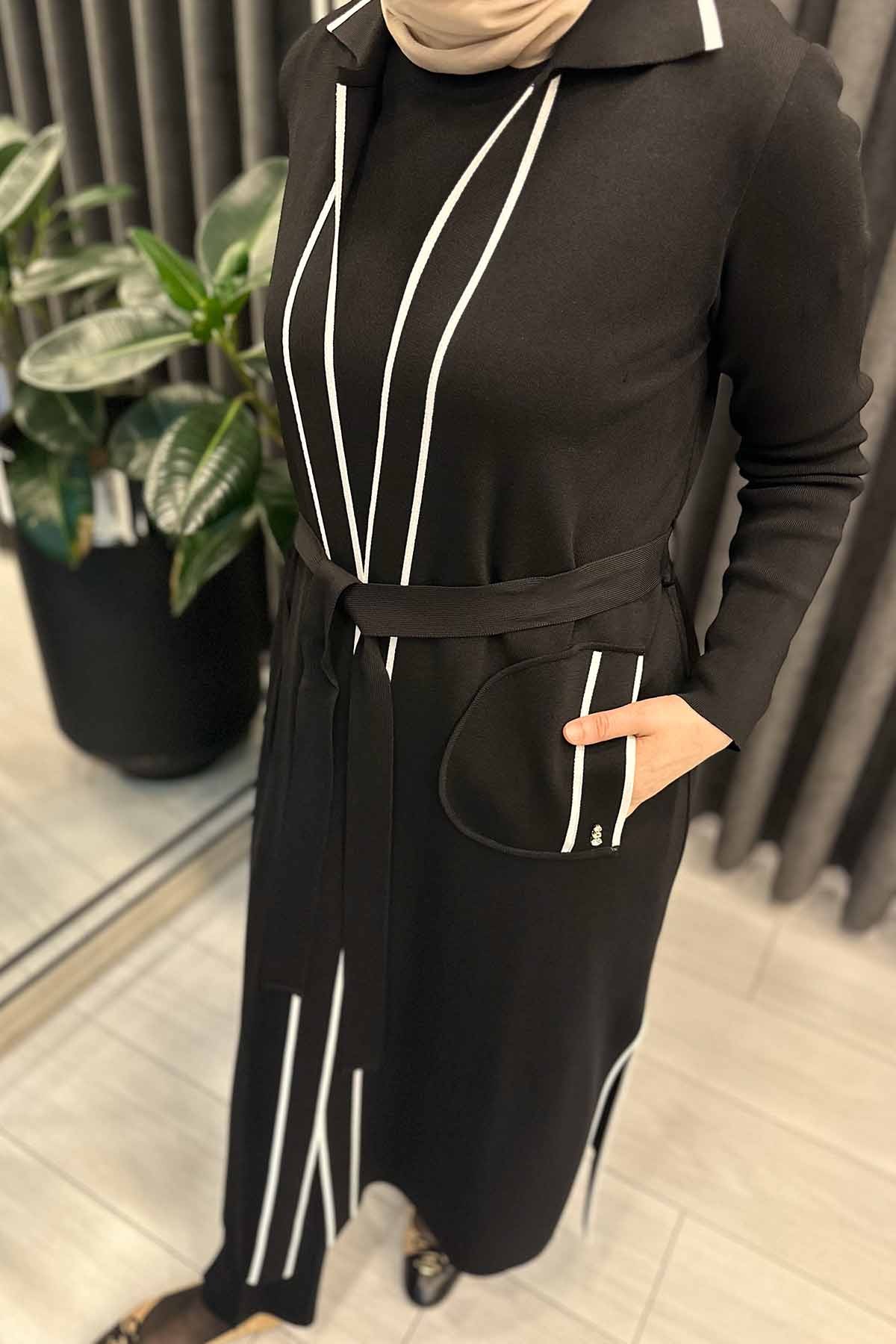 ÇİZGİ ŞERİTLİ UZUN HIRKA