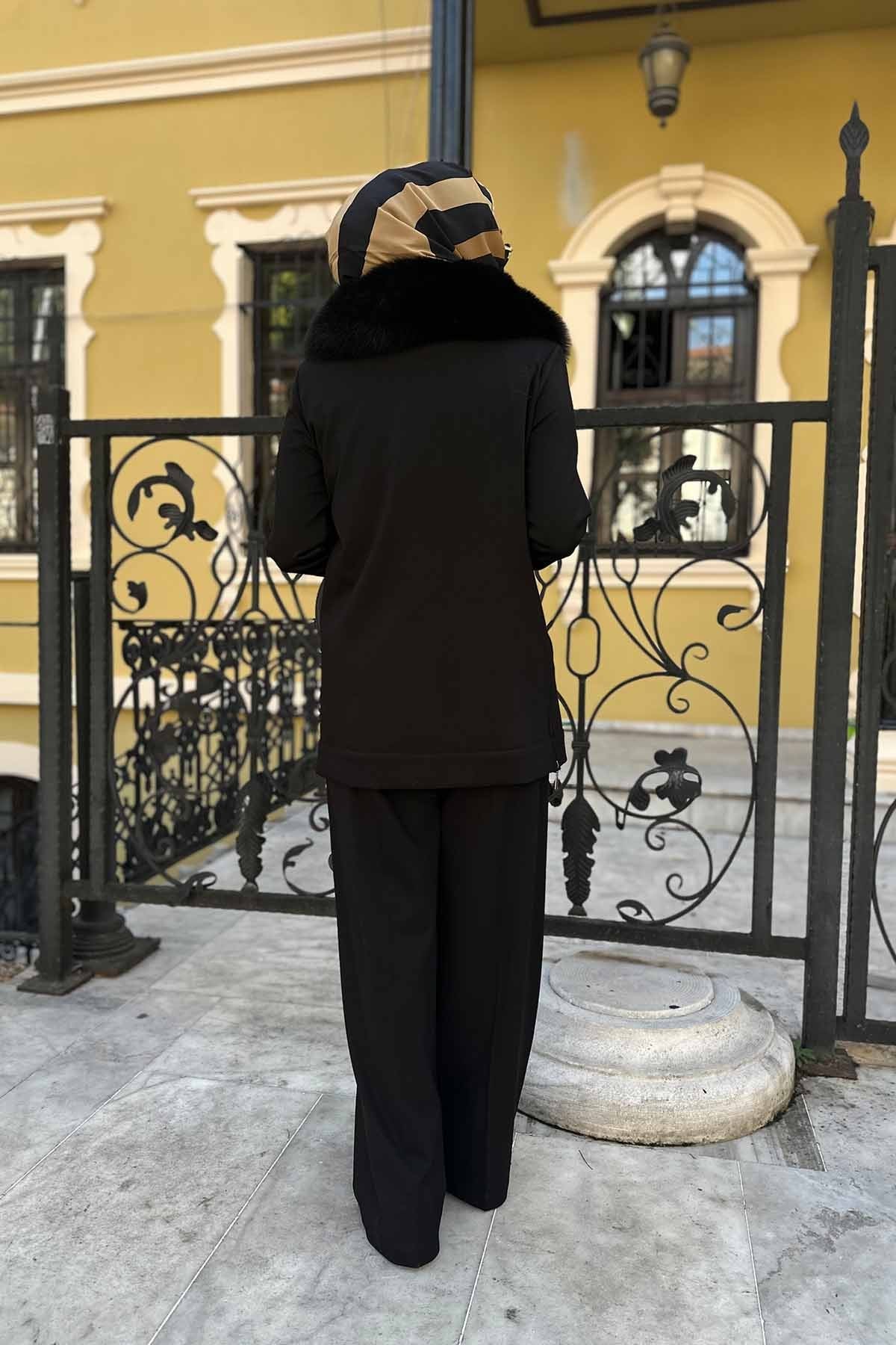 YAKASI KÜRK DETAYLI ZAMORA TAKIM
