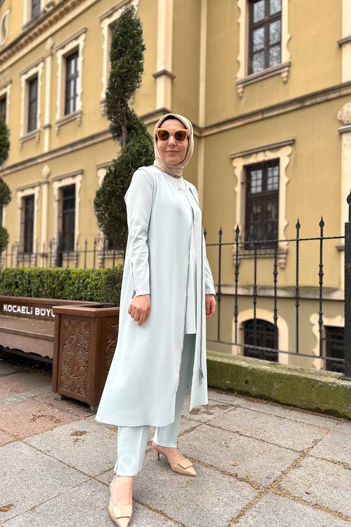 FERMUARLI UZUN YELEK