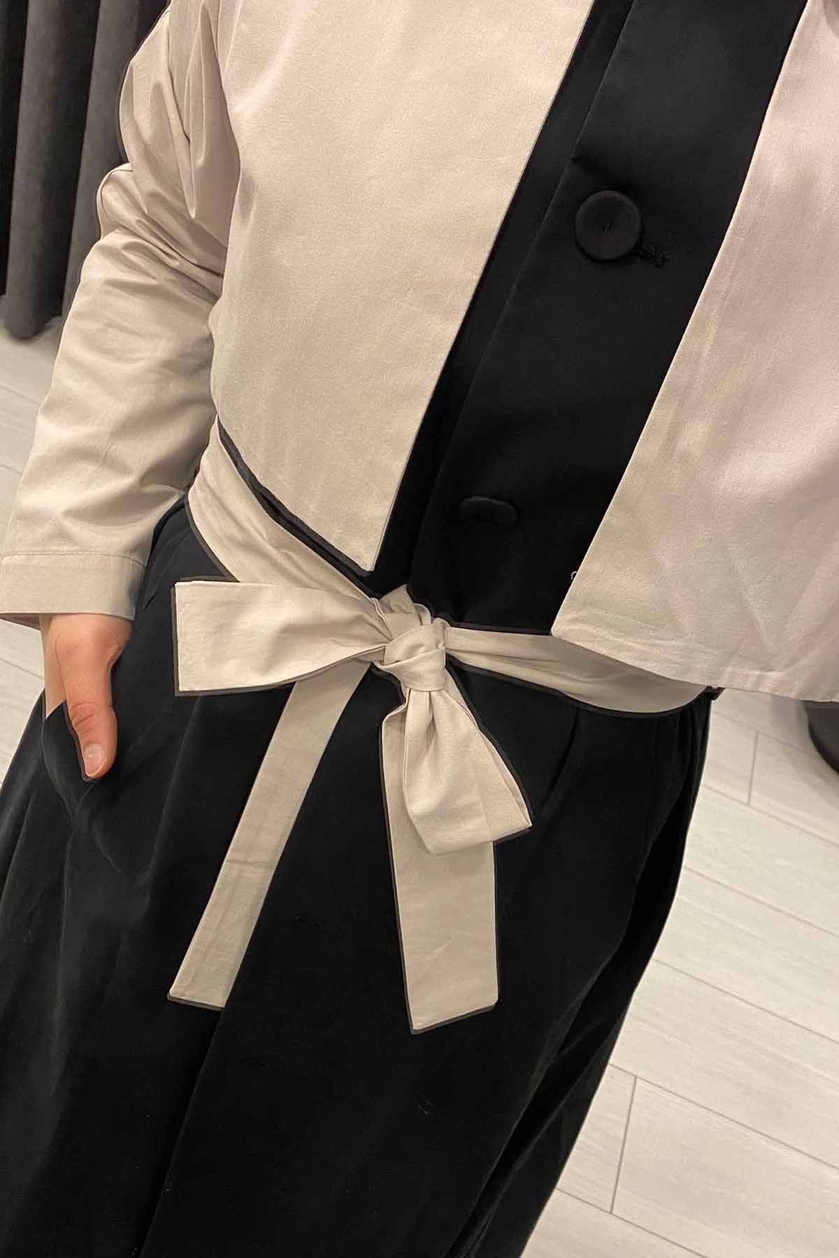 REGLAN KOLLU ARKA KAPALI YIRTMAÇLI TRENÇKOT