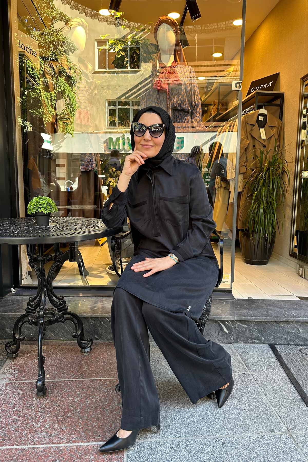 BELİ LASTİKLİ KUPRO PANTOLON