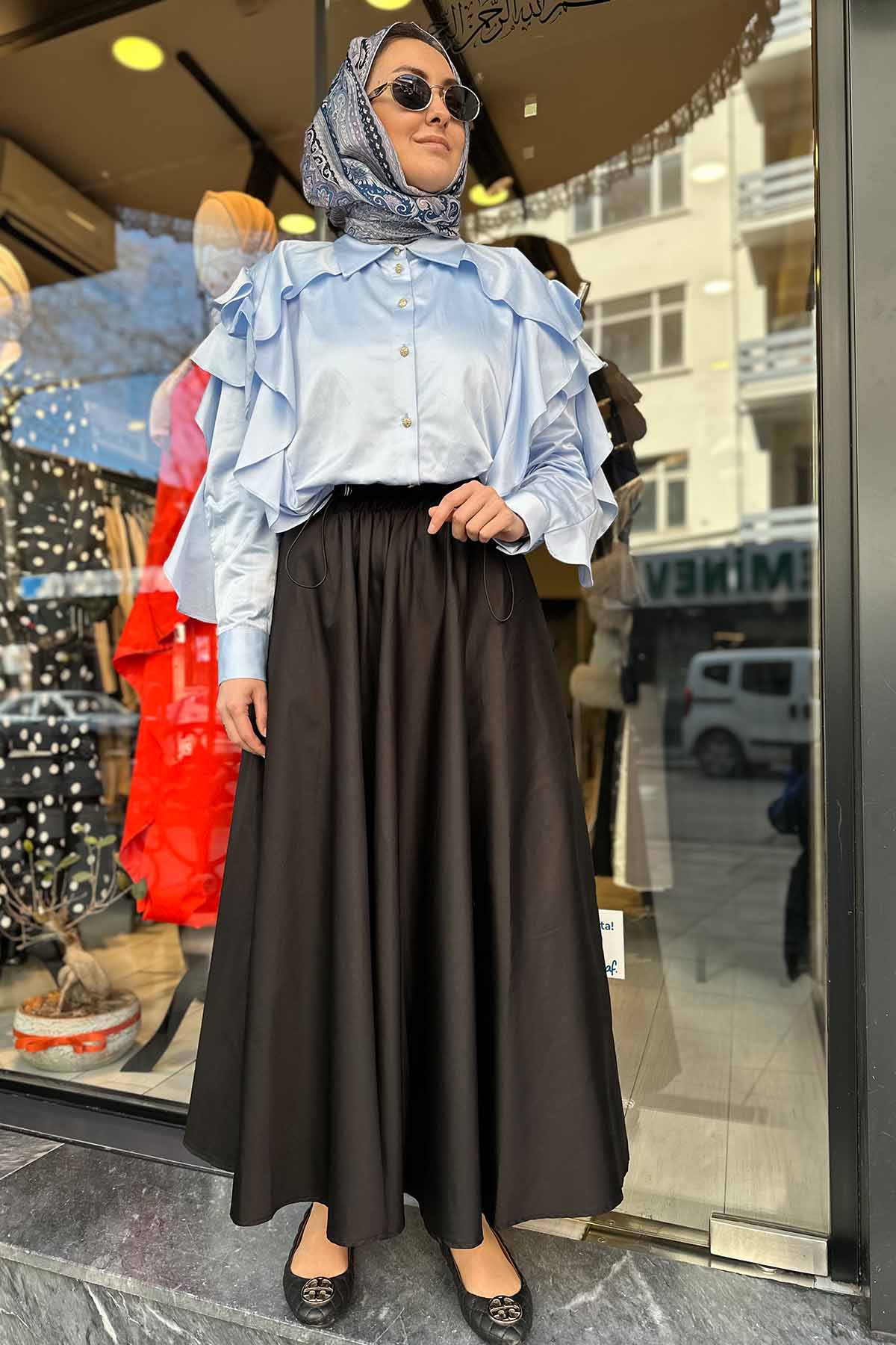 YAKALI VOLANLI GÖMLEK
