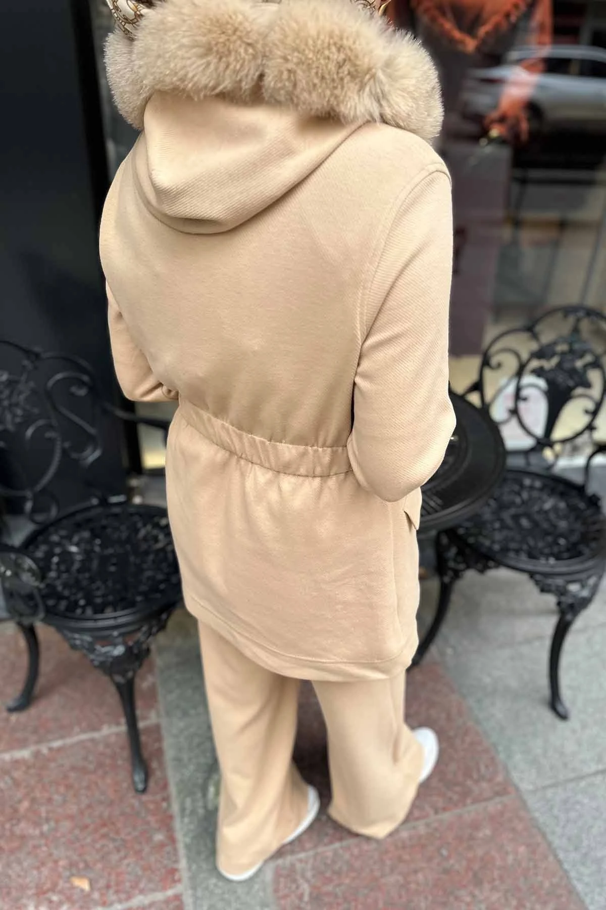 KOMPLE KÜRKLÜ KAPŞONLU TAKIM