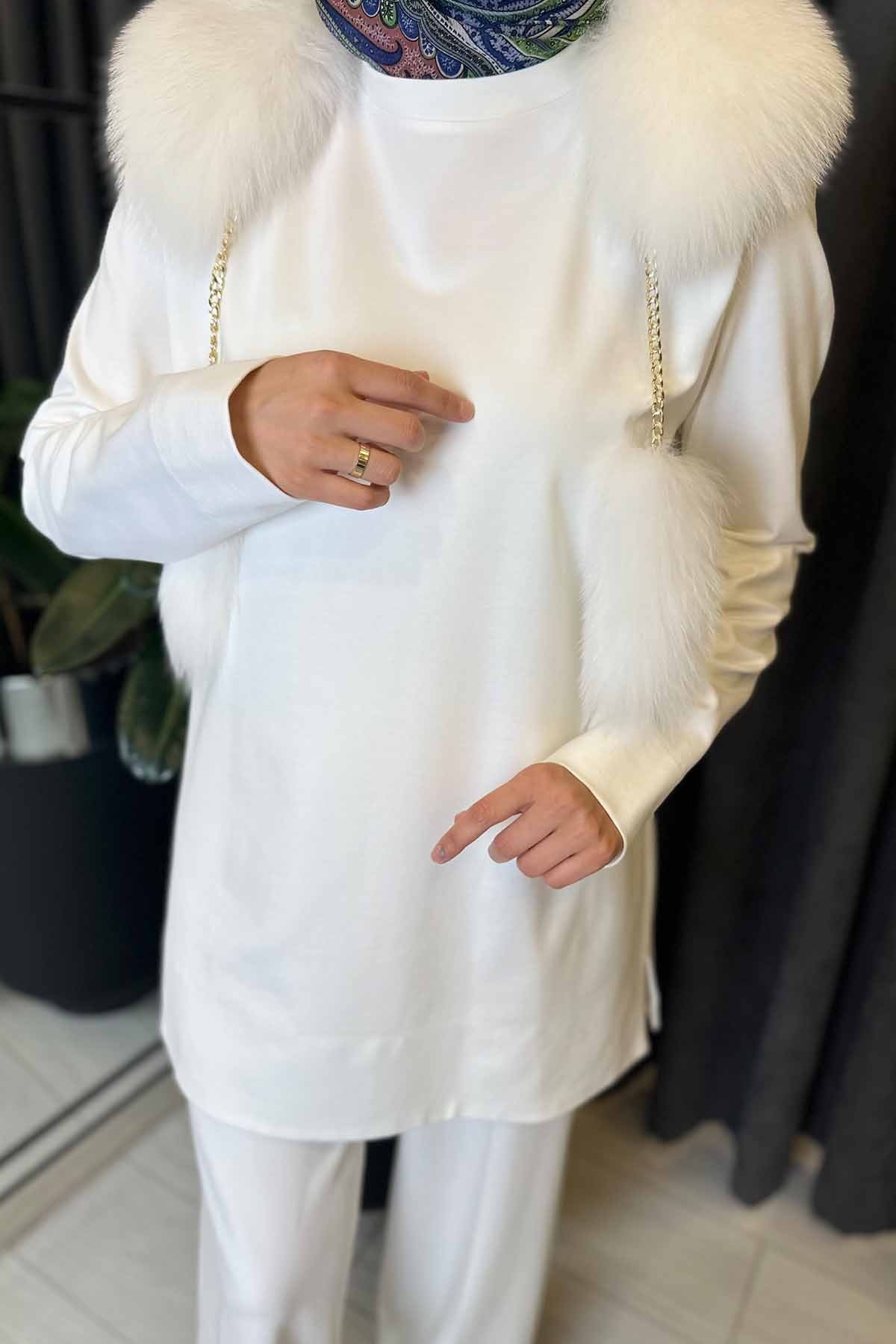 YAKASI ZİNCİR KÜRKLÜ ÇELİK TAKIM