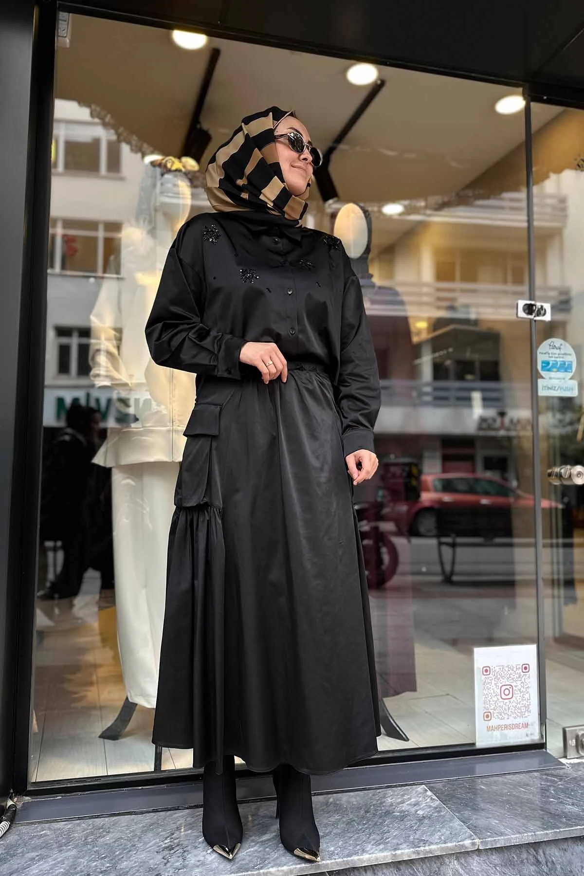 PARAŞÜT KUMAŞ CEP DETAYLI ETEK