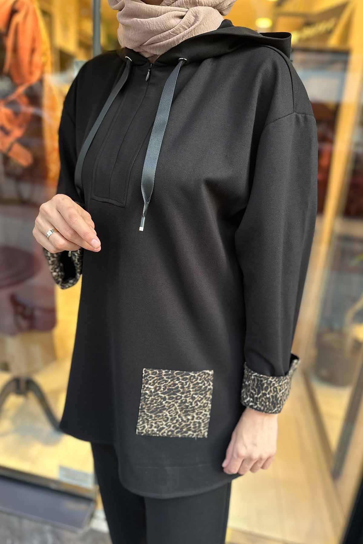 LUNA LEOPAR GARNİLİ SWEAT