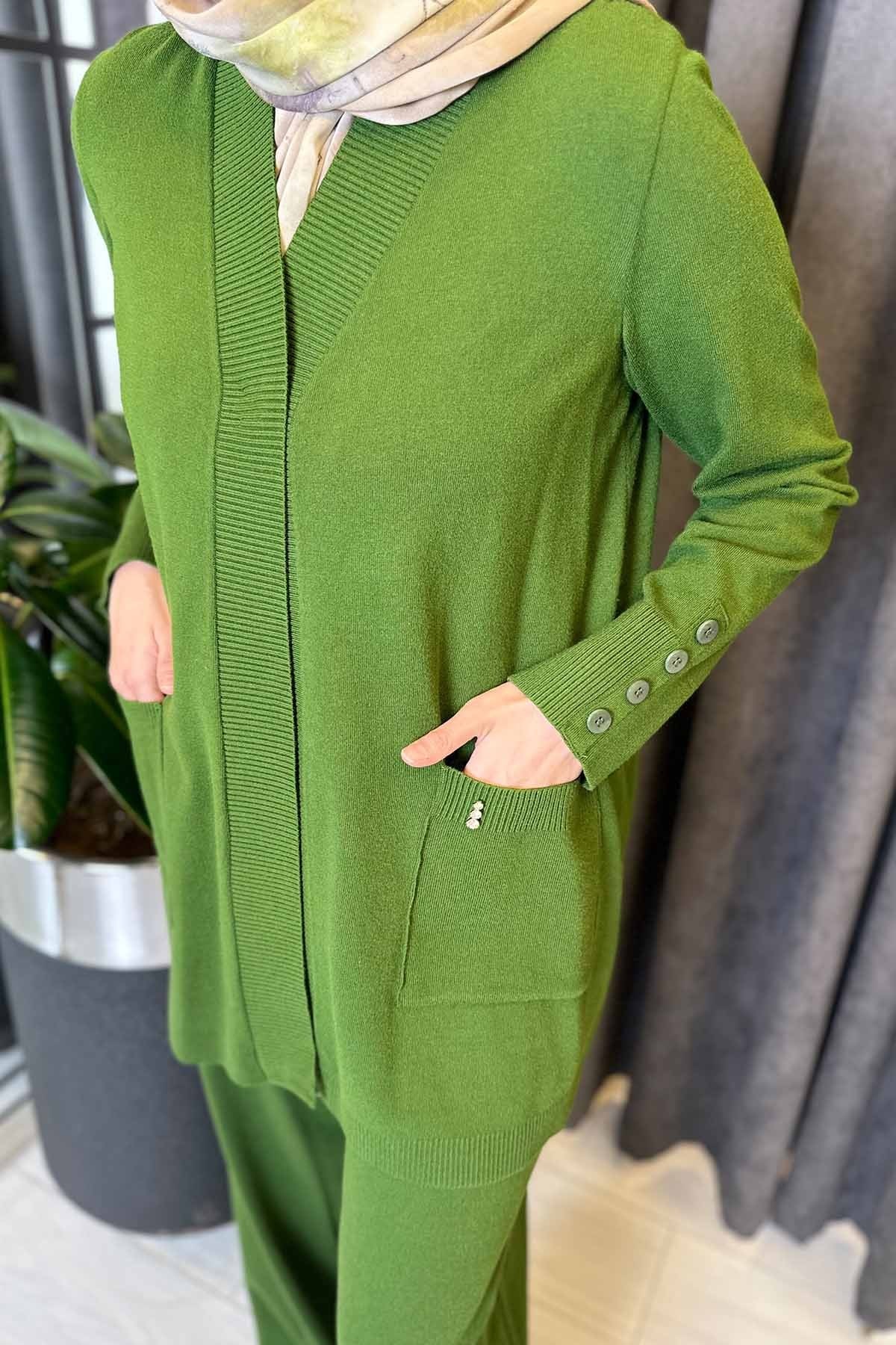 TOUCH ME DÜZ RENK TRİKO HIRKA