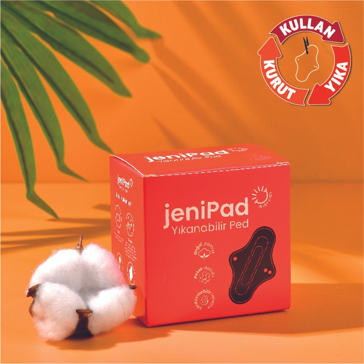 Yıkanabilir Kadın Pedi  Normal Ultra Emici 3 Adet - Siyah