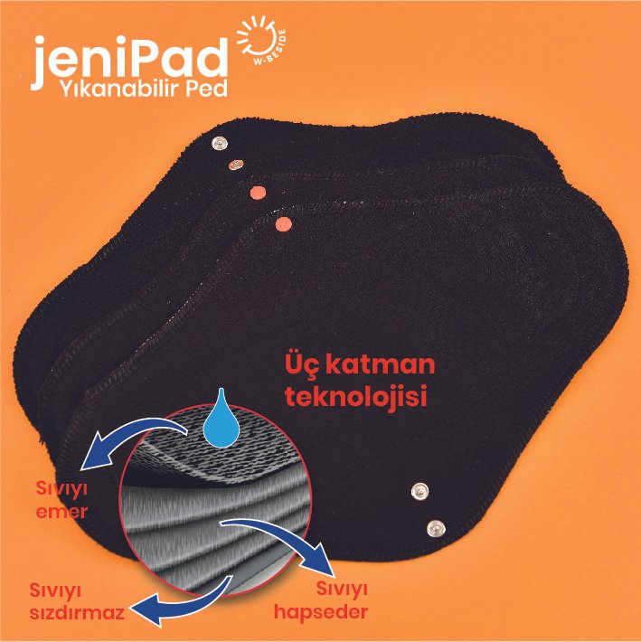 Yıkanabilir Kadın Pedi  Normal Ultra Emici 3 Adet