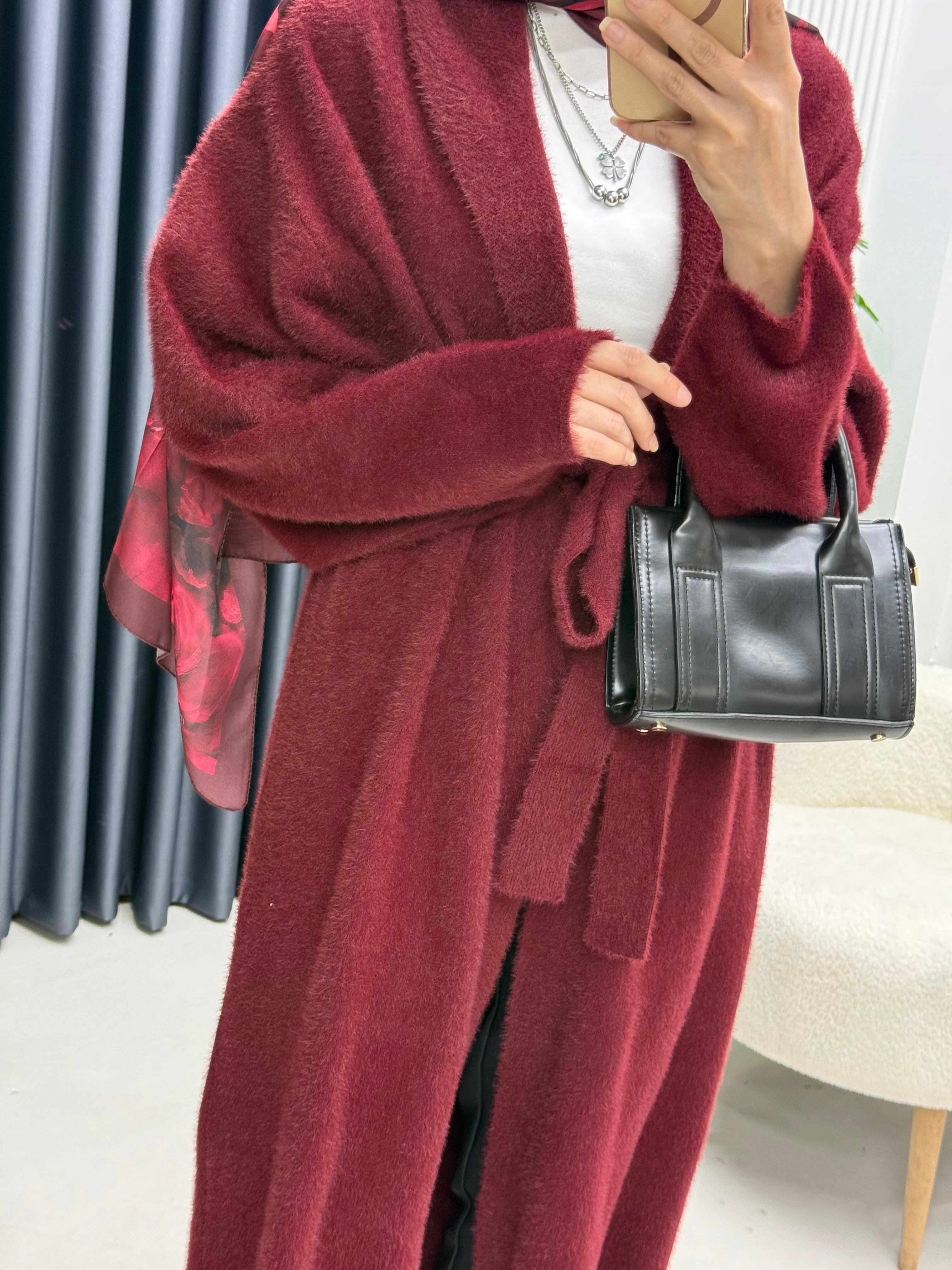 Sakal Kumaş Yumoş Doku Uzun Bağlamalı Hırka