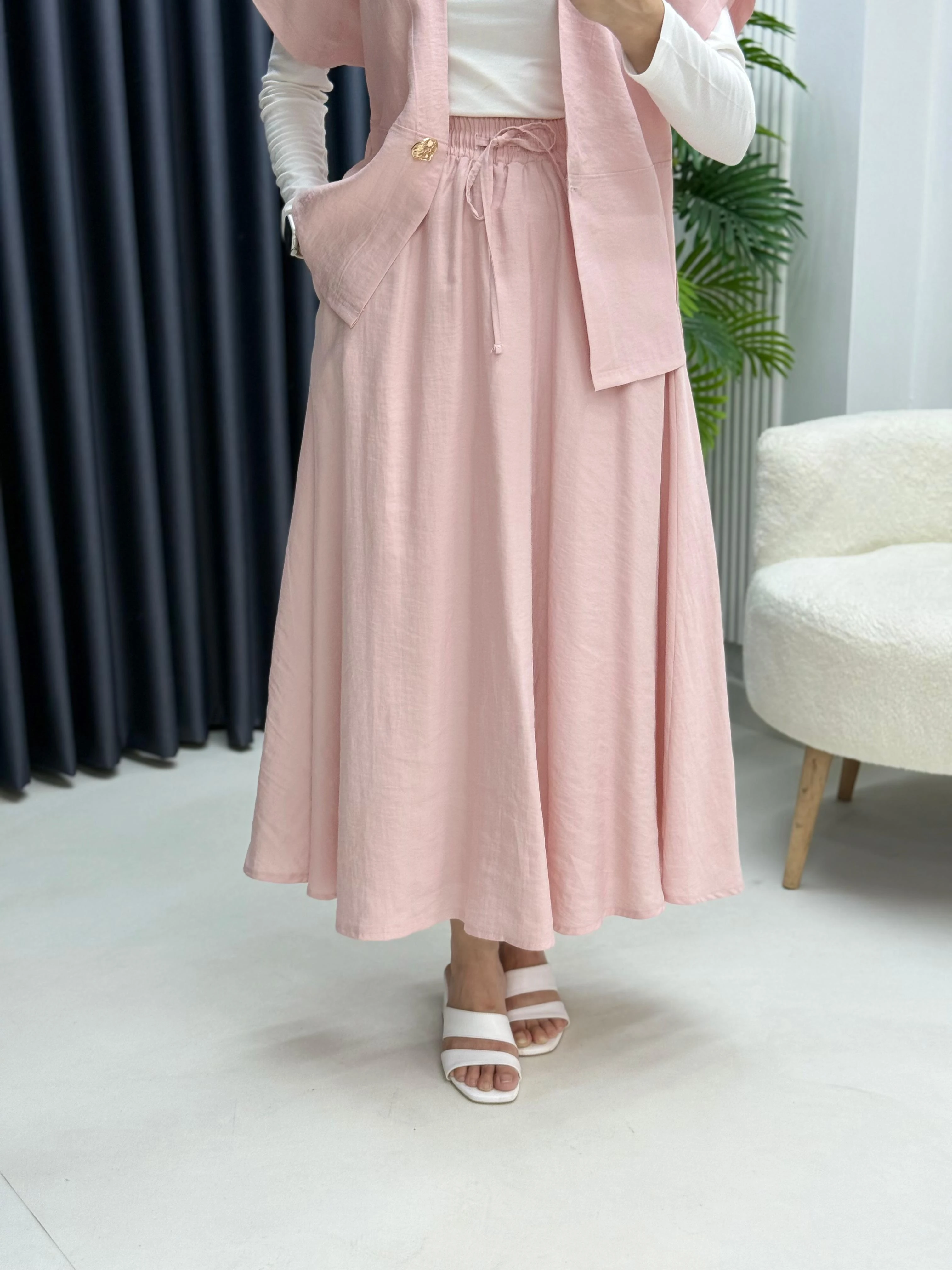 Yelekli Etekli Modal Takım