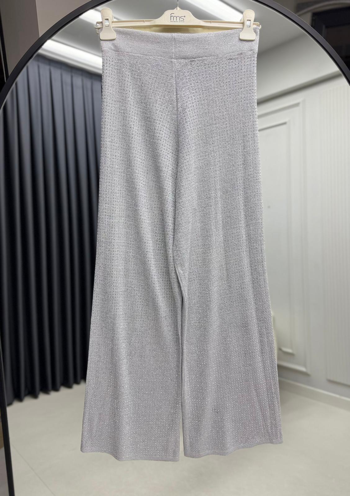 Taşlı Triko Pantolon