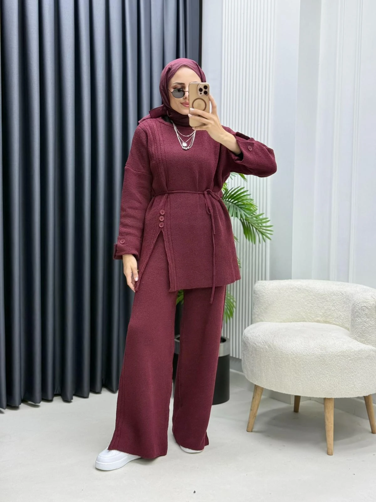 DÜĞME DETAYLI TRİKO TAKIM