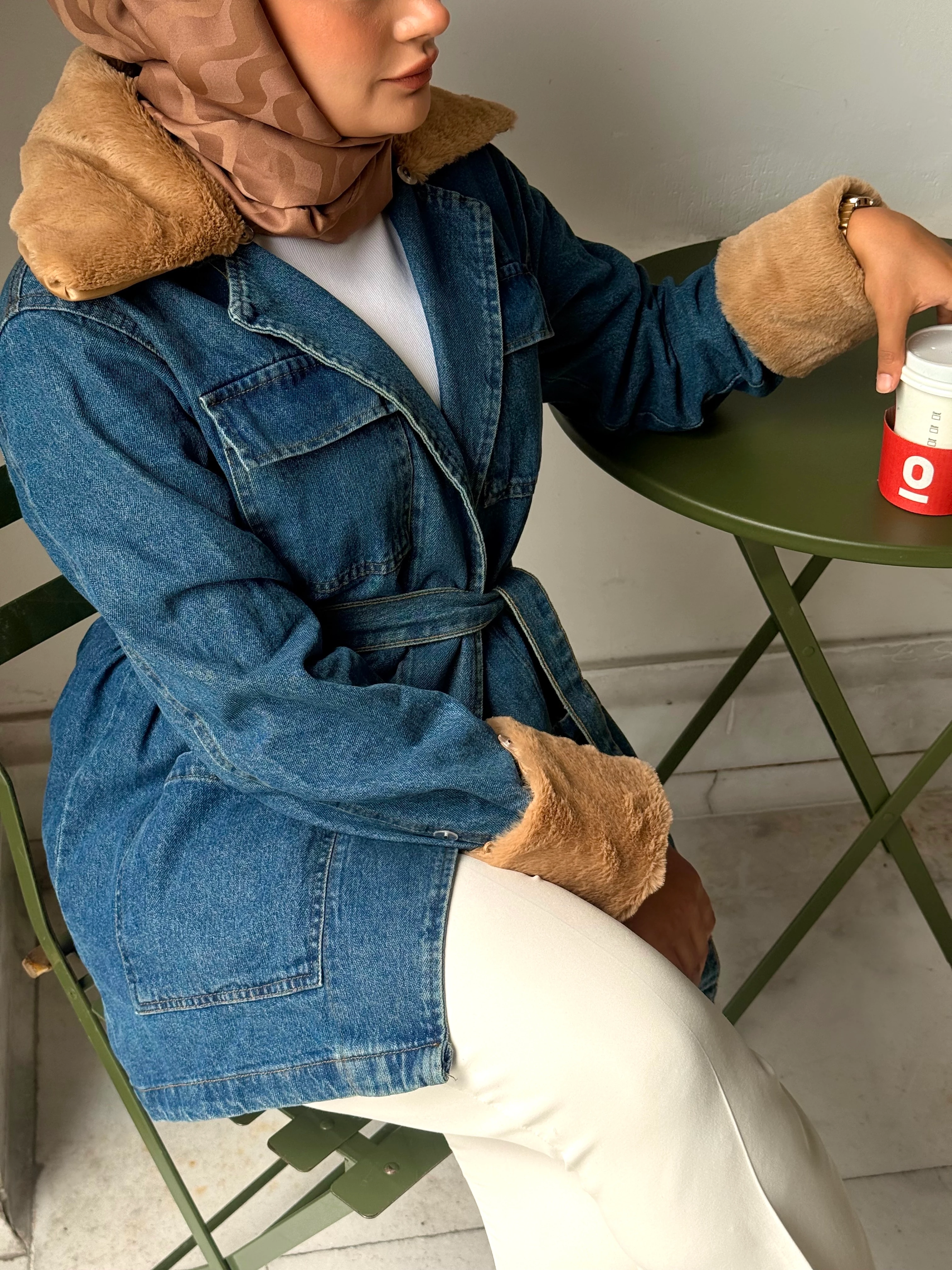 Kürk Detay Kot Ceket