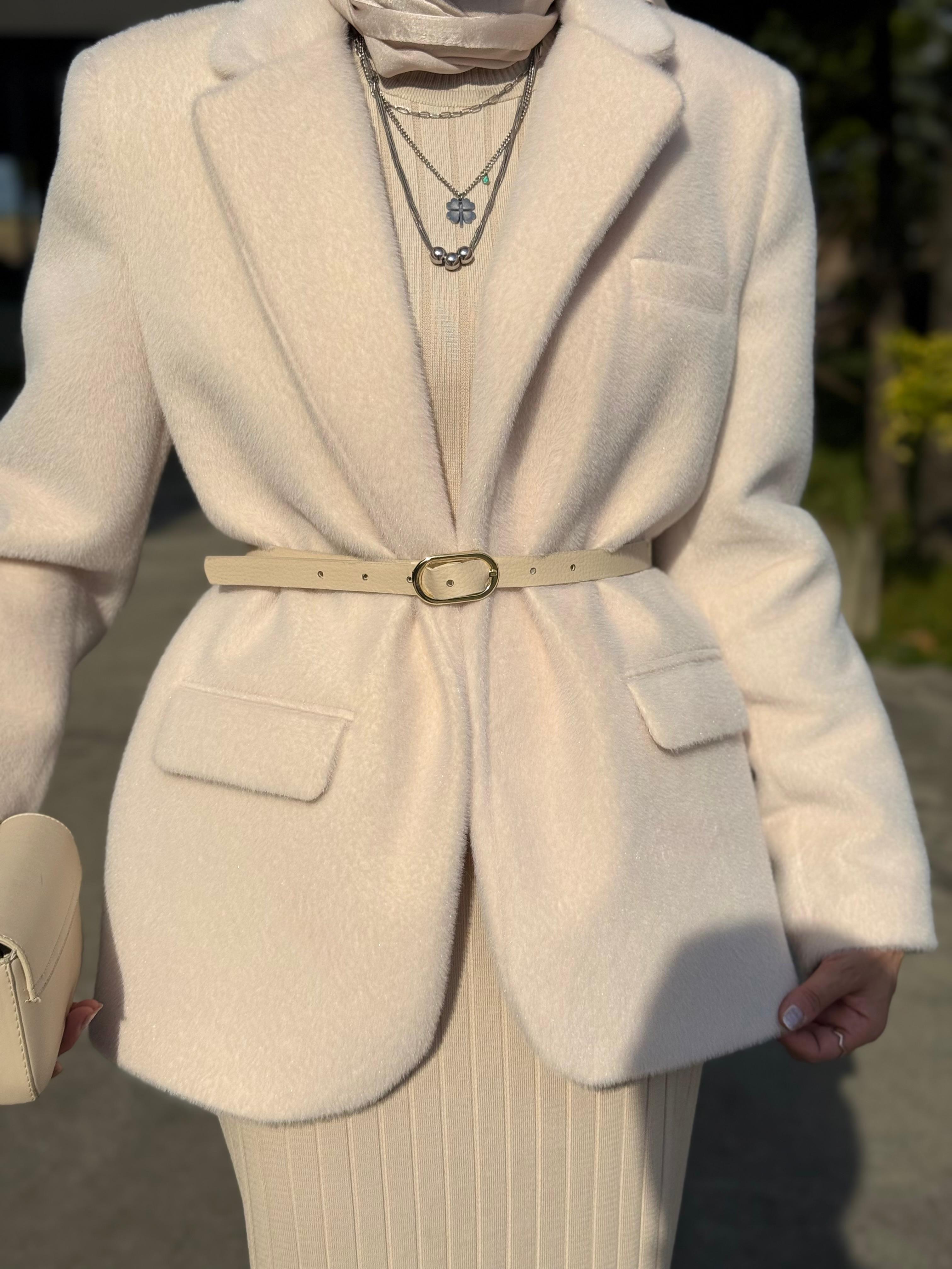 Astarlı Peluşlu Ceket 