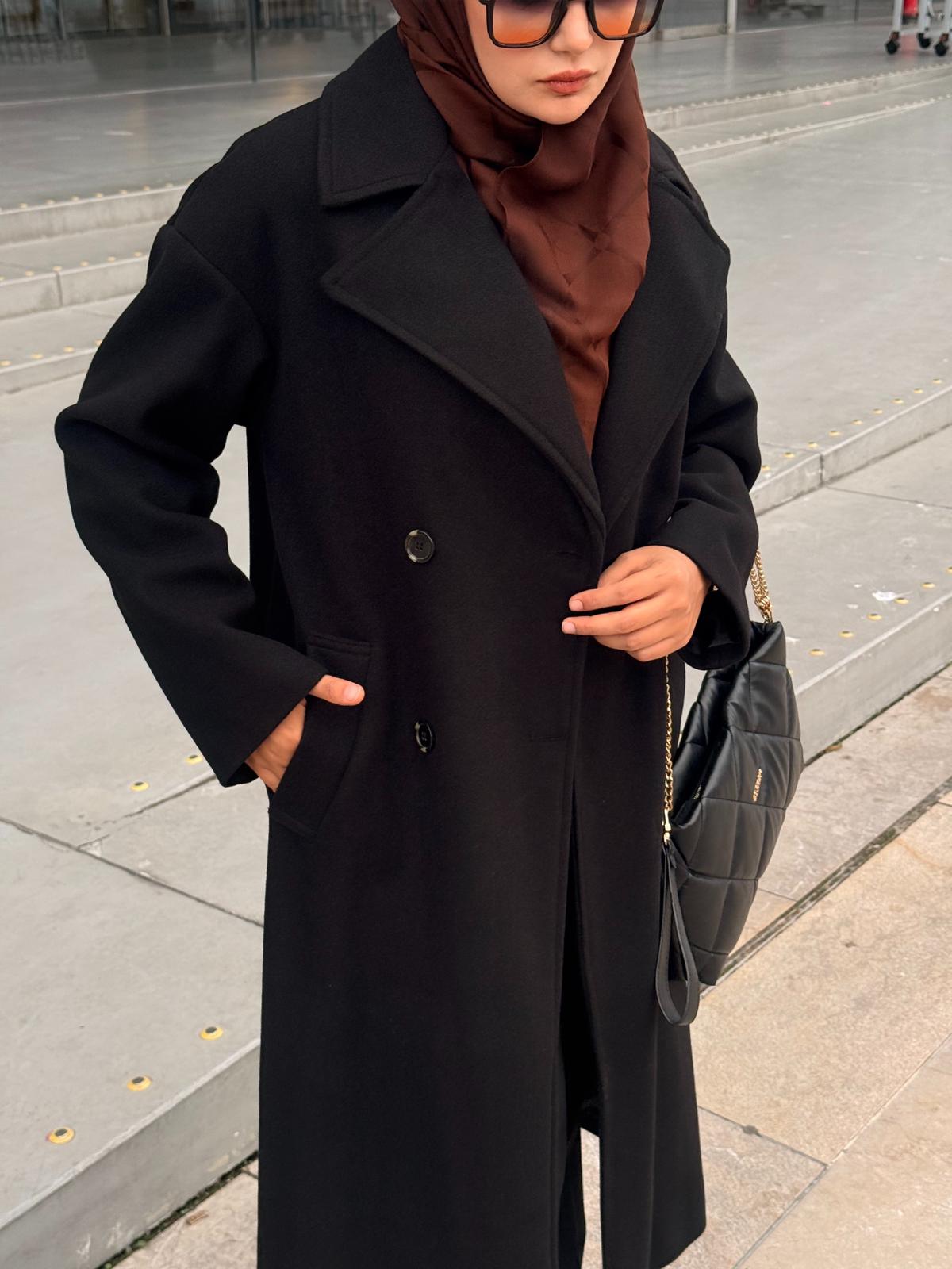 Zr Muadil Oversize Astarlı Kaşe Kaban 