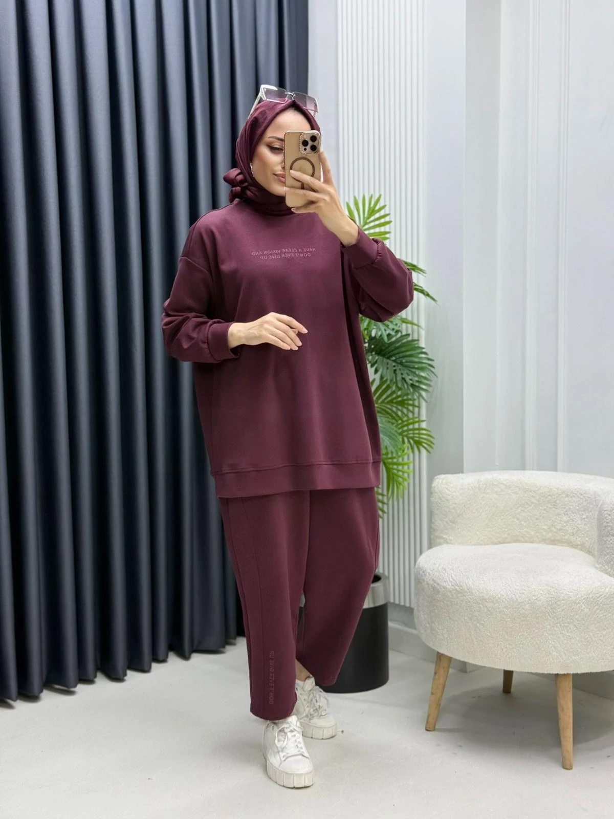 Tonotan Baskılı Basic Pantolonlu Takım