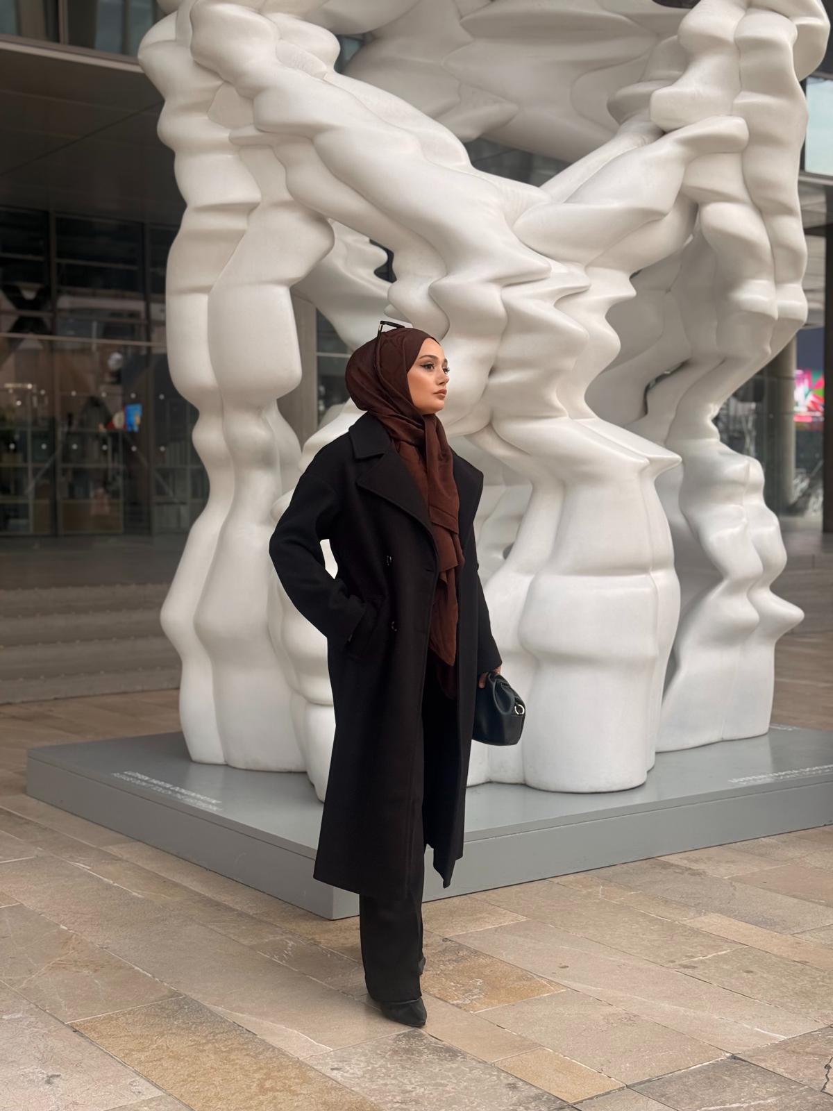 Zr Muadil Oversize Astarlı Kaşe Kaban 