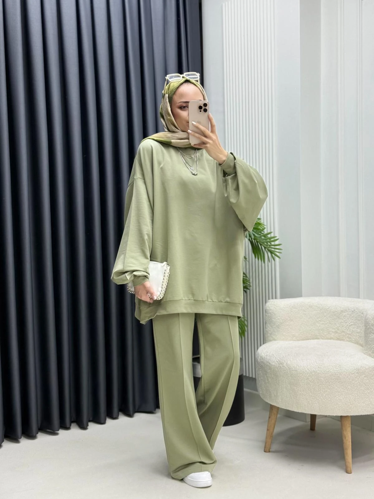 Oversize Sweat Rahat Pantolonlu Takım