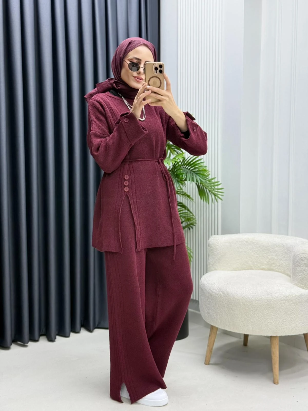 DÜĞME DETAYLI TRİKO TAKIM