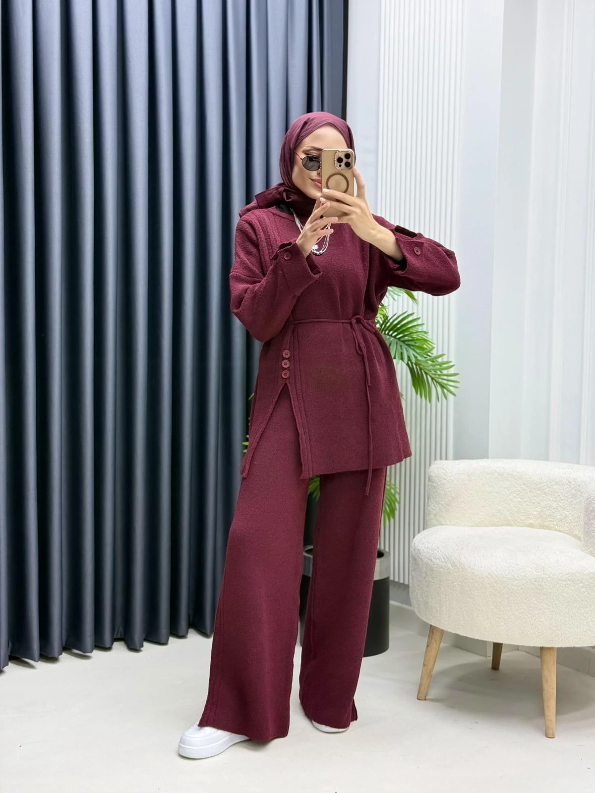 DÜĞME DETAYLI TRİKO TAKIM