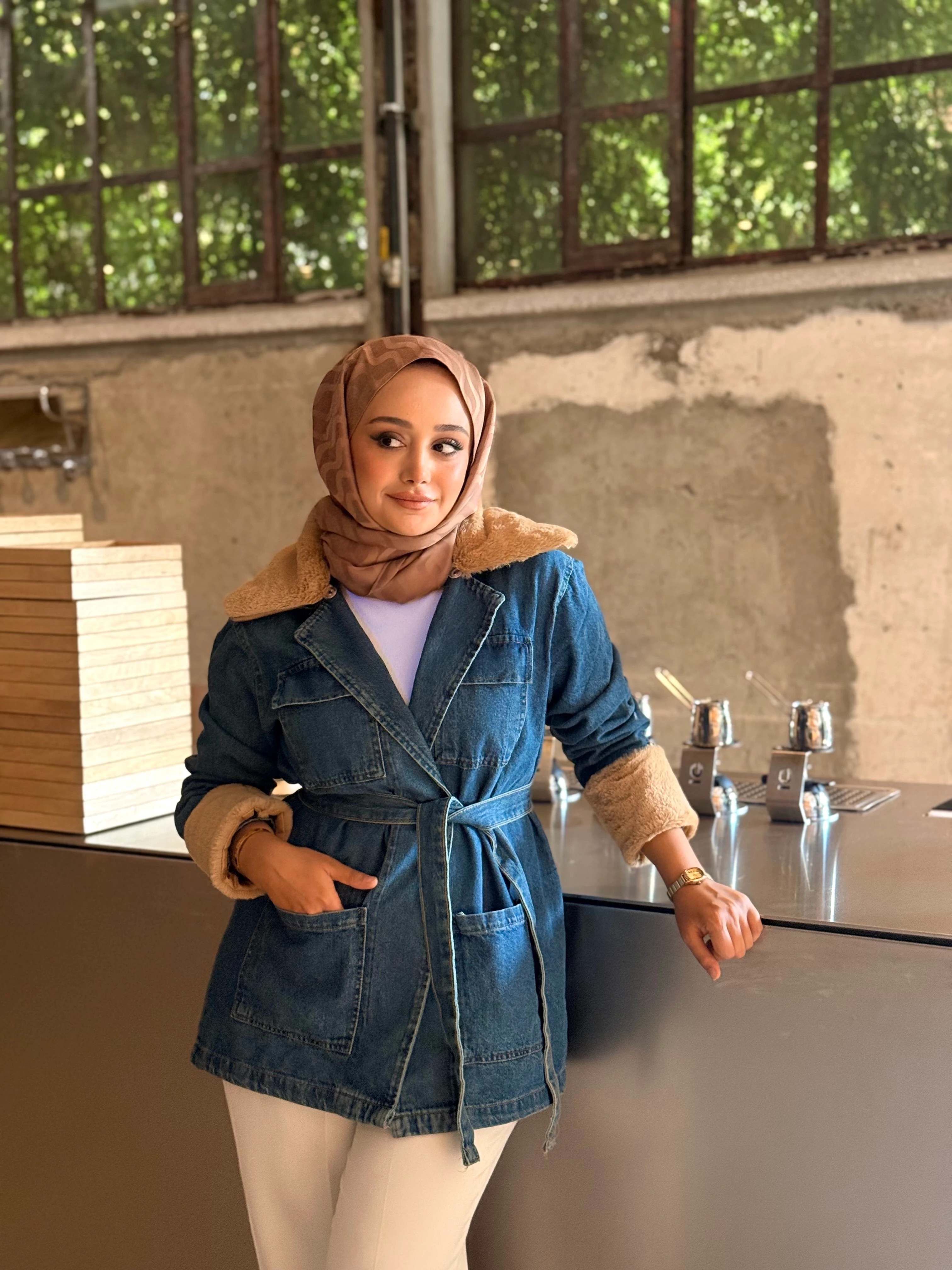 Kürk Detay Kot Ceket