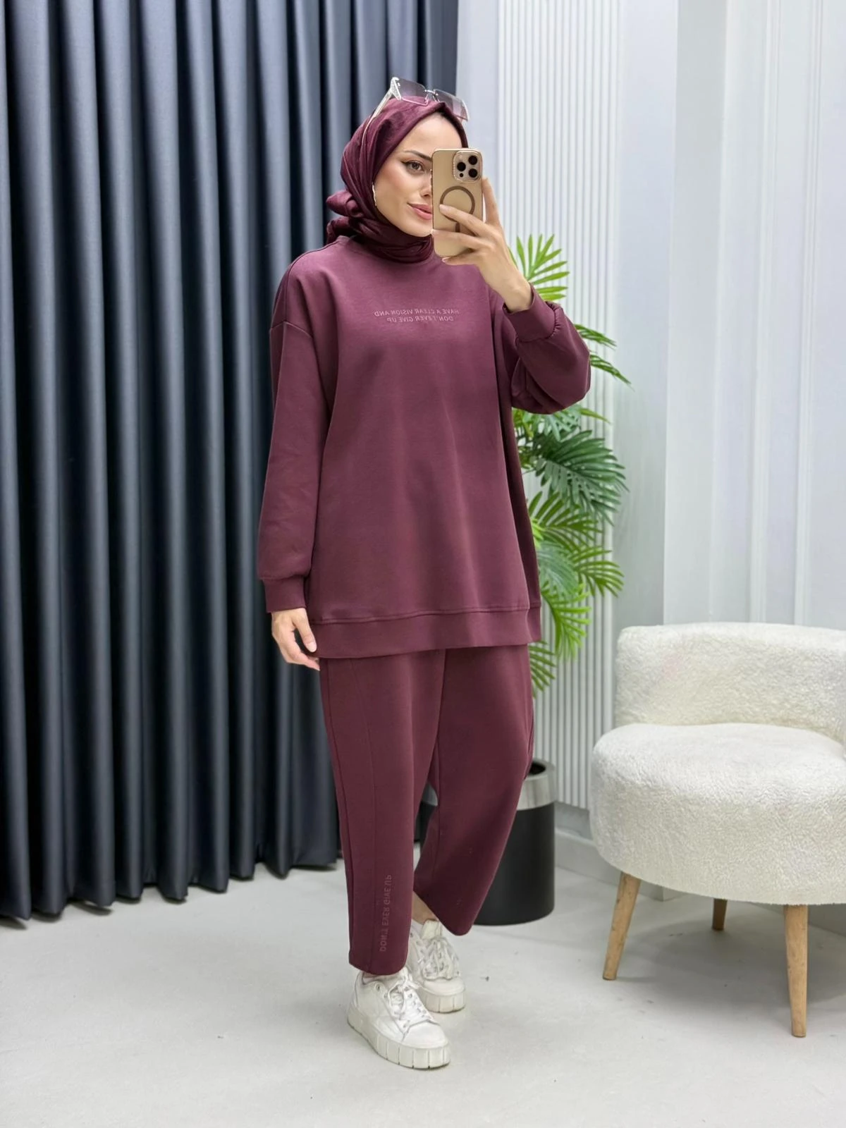 Tonotan Baskılı Basic Pantolonlu Takım