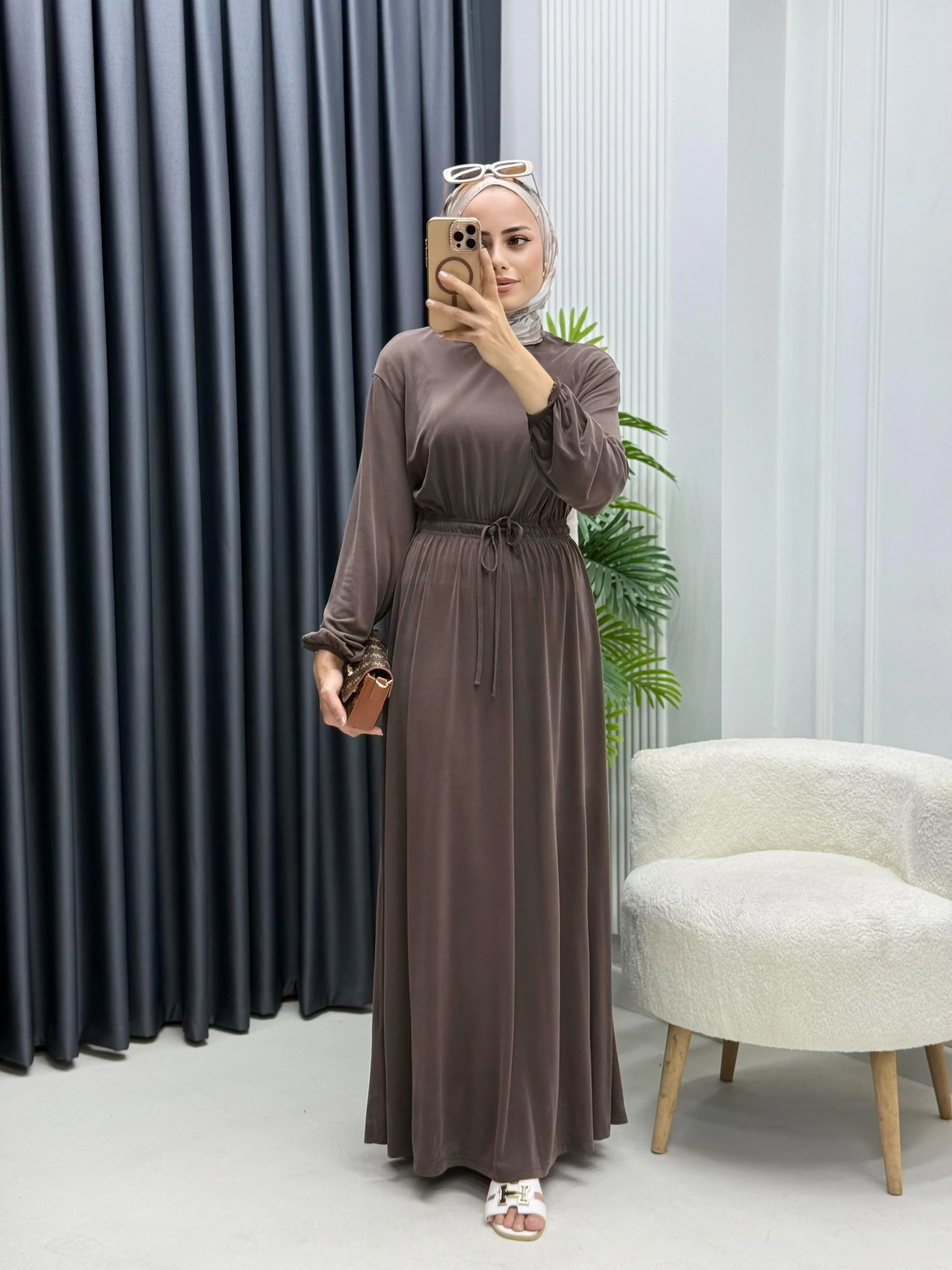 İnce Oysho Beli Lastikli Elbise