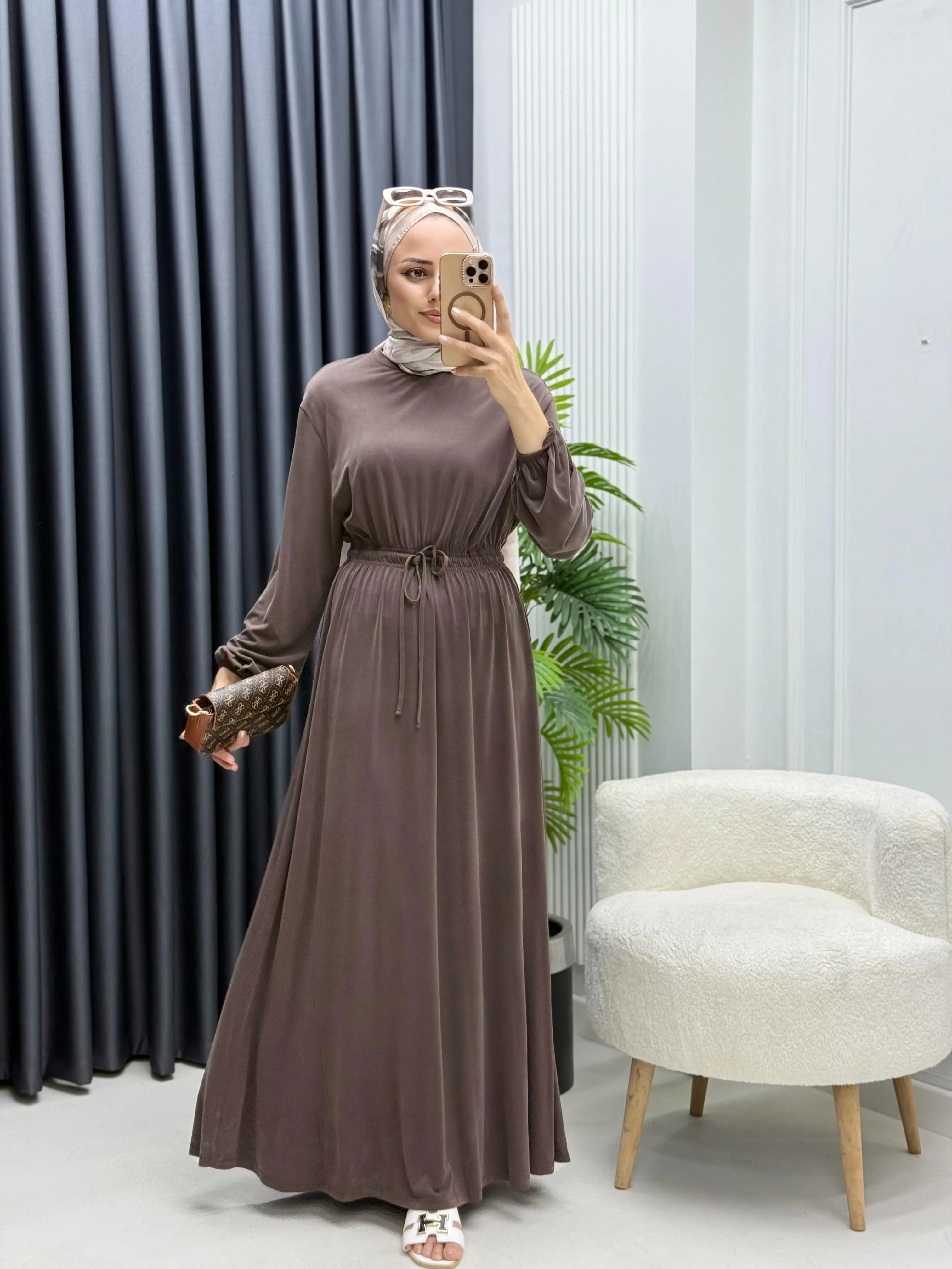 İnce Oysho Beli Lastikli Elbise