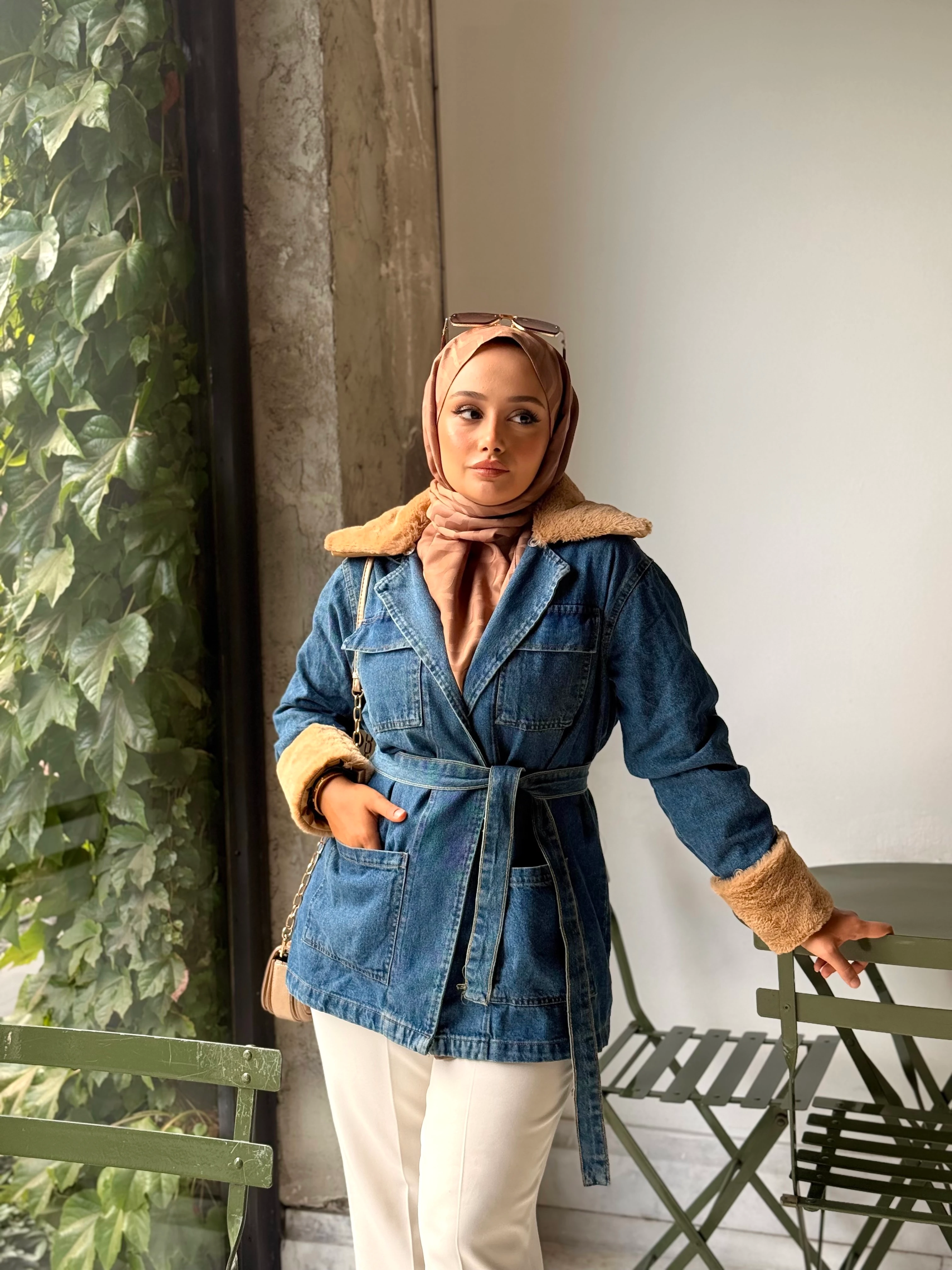 Kürk Detay Kot Ceket