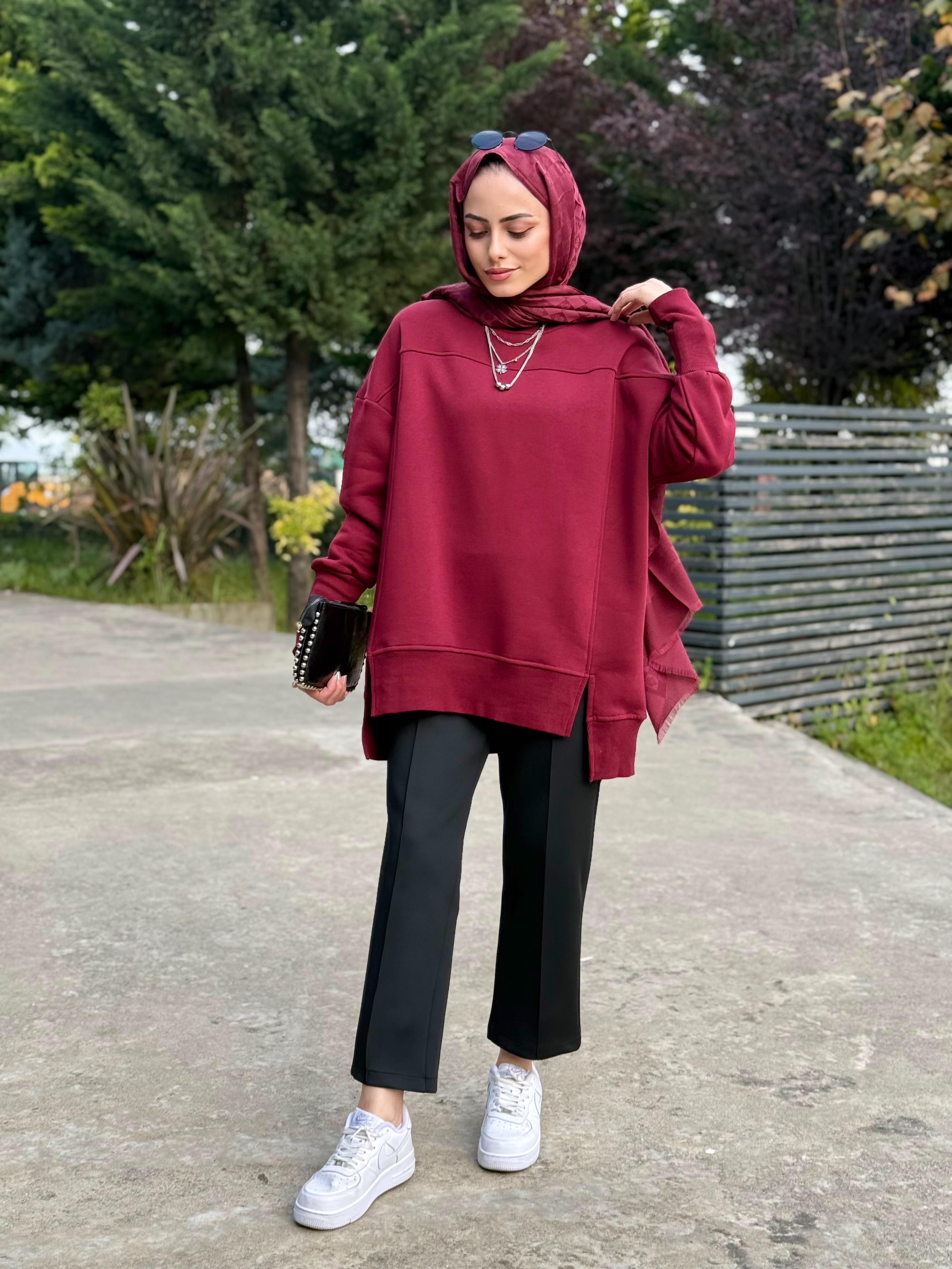 Parmak Geçirmeli Sweatshirt